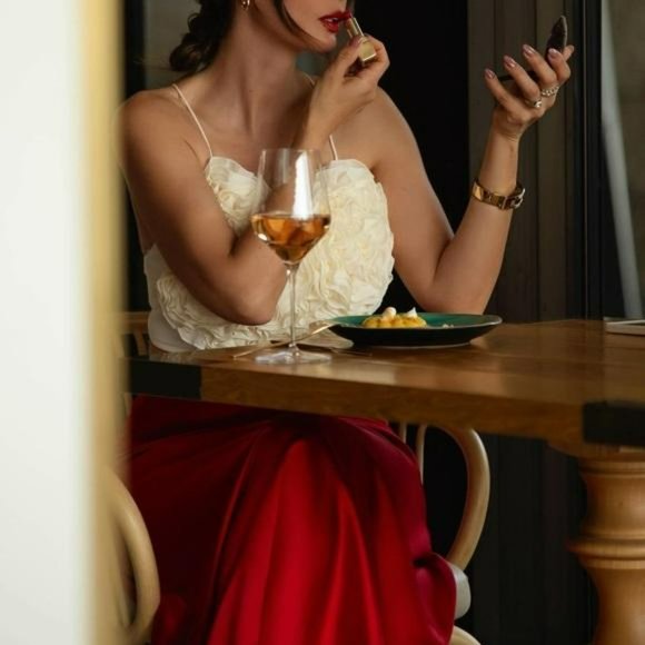 ZARA SATIN EFFECT LONG SKIRT - Picture 6 of 8